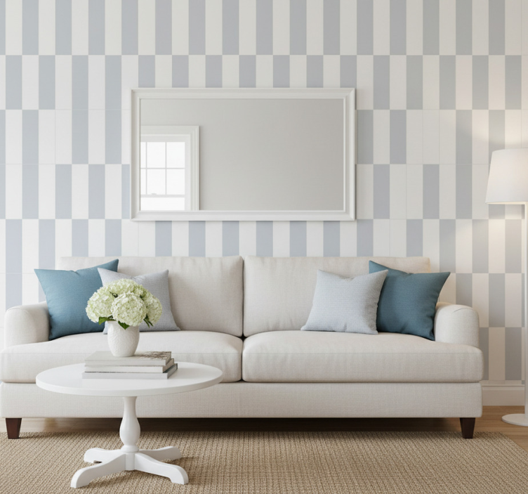 Tapete modern hampton stil graue linien set - TenStickers