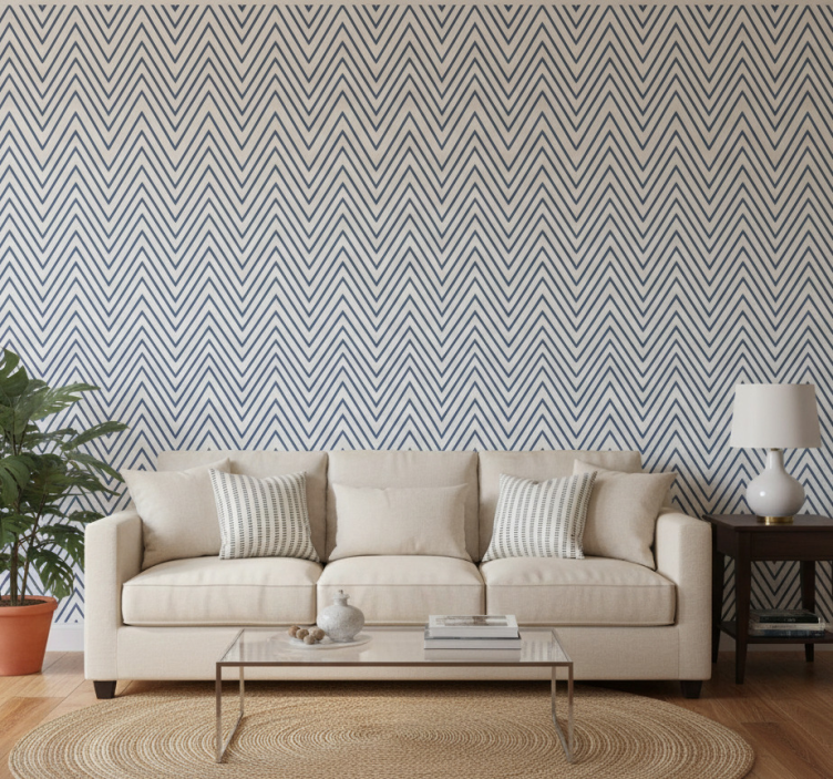 Tapete modern hampton stil linienmuster - TenStickers