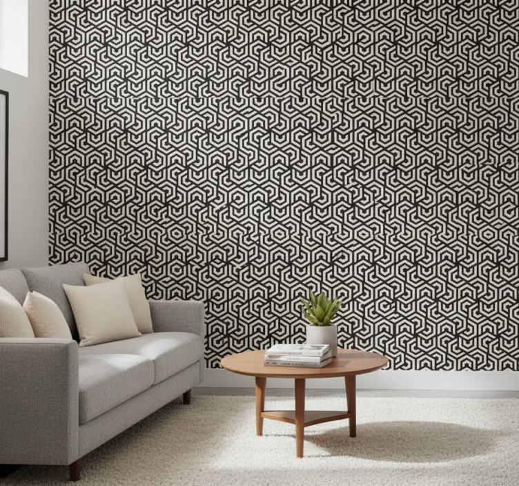 Tapete modern mit hypnotischem muster - TenStickers
