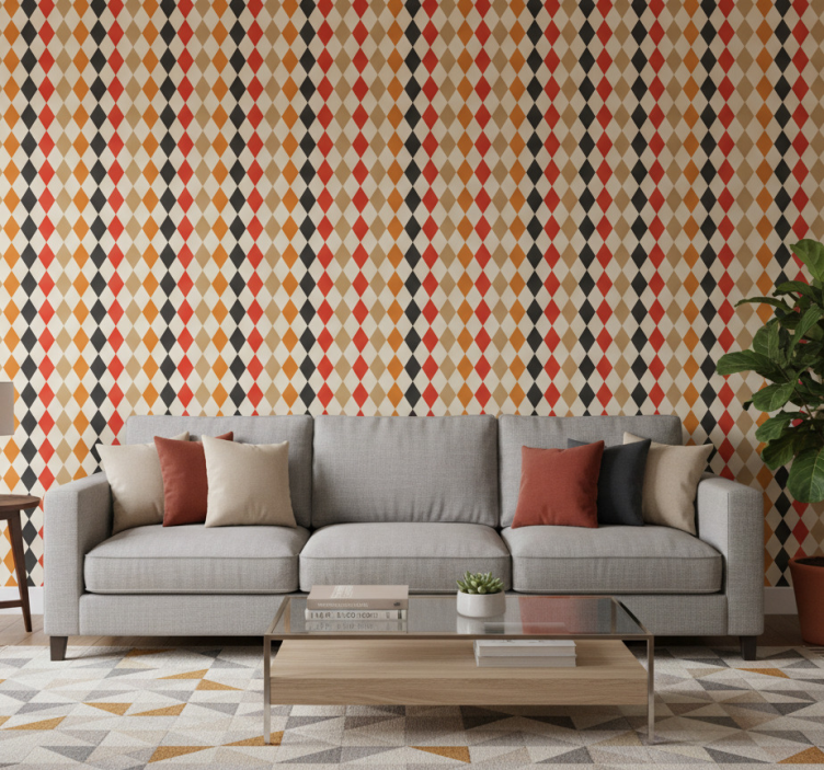 Tapete modern im diamantform-design - TenStickers