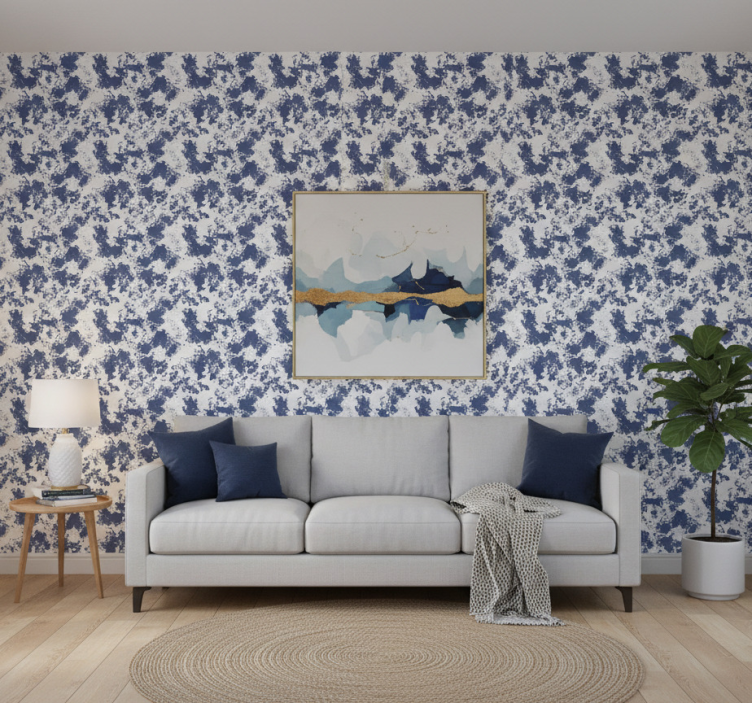 Tapete modern im kosmopolitischen blauprozess - TenStickers