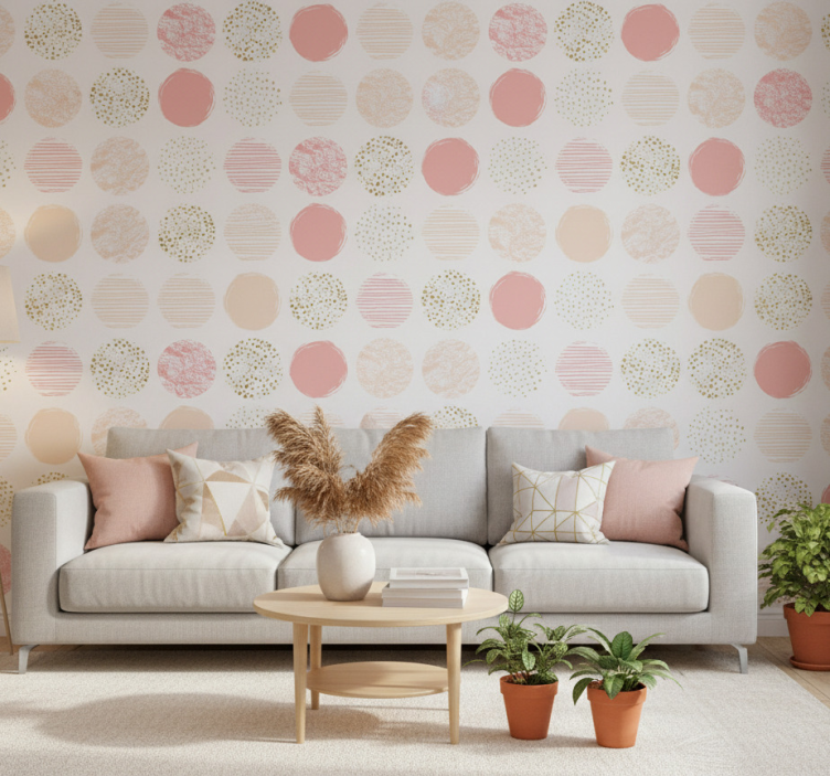 Tapete modern in pastellpunkt-variation - TenStickers