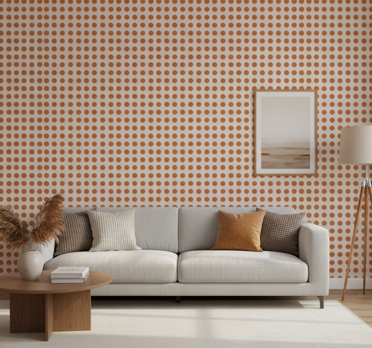 Tapete modern mit braunen punkten - TenStickers