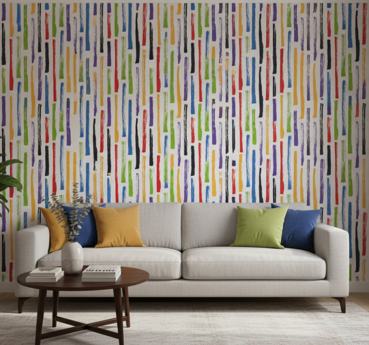 Tapete modern mit buntem muster - TenStickers