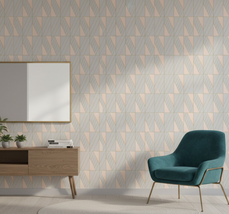 Tapete modern mit geometrischen musterlinien - TenStickers