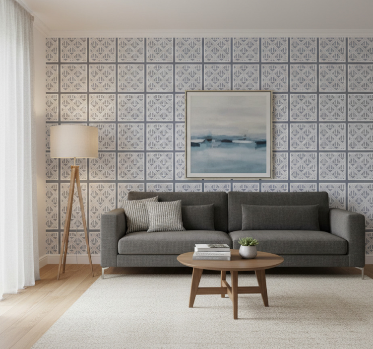 Tapete modern mit geometrischen mustern - TenStickers