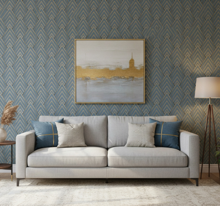 Tapete modern mit stilvollem geometrischem muster - TenStickers