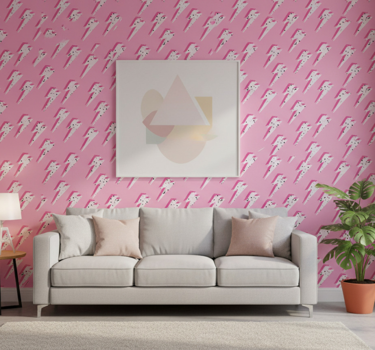 Tapete modern pink blitz - TenStickers