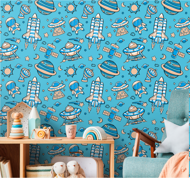 Tapete Modern weltraumforschungsfantasie - TenStickers