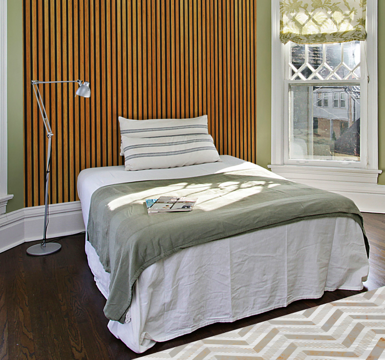 Tapete Muster aus Holz Säulen - TenStickers