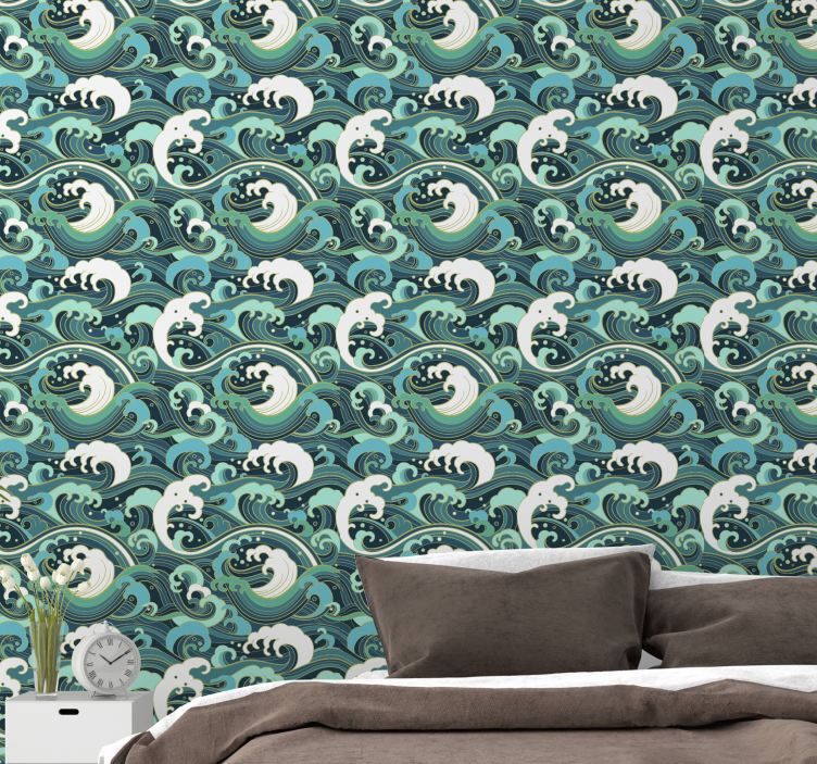 Tapete Natur elegante meereswellen - TenStickers