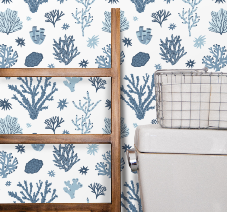 Tapete Natur ozeanische flora muster - TenStickers