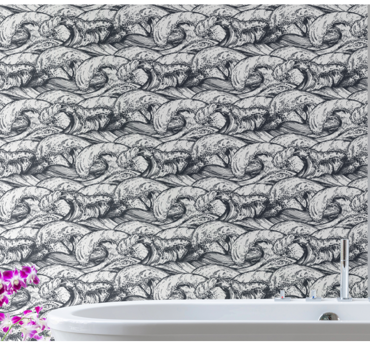 Tapete Natur ozeanwellenmuster - TenStickers