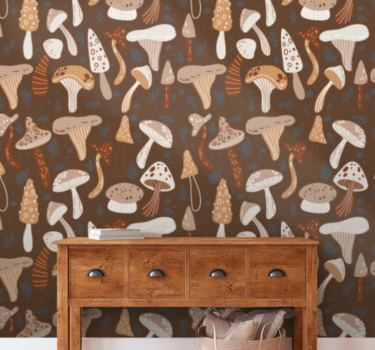 Tapete Natur pilzmischung - TenStickers