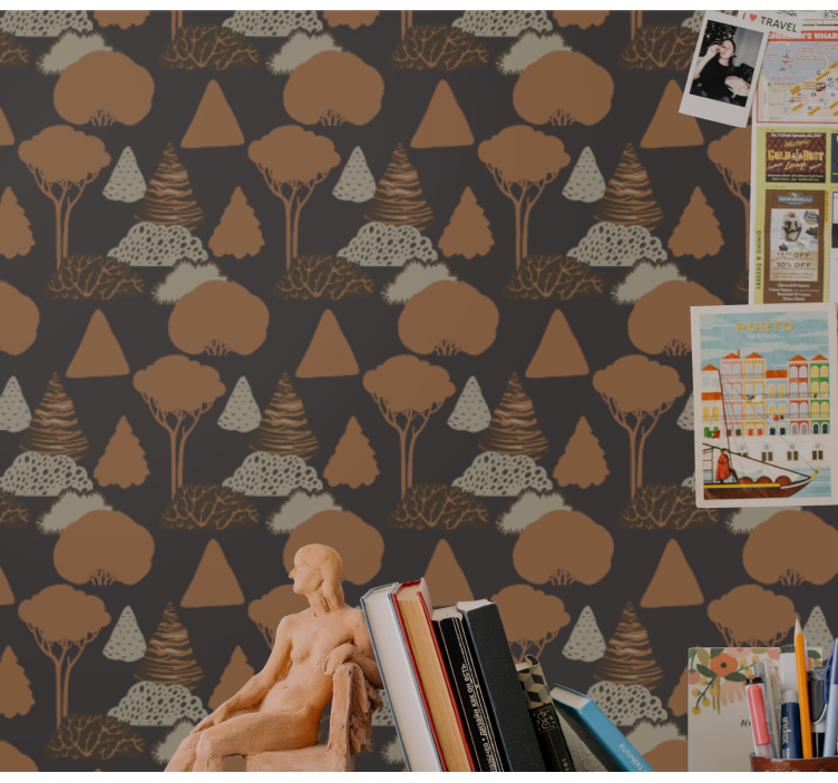 Tapete Natur waldsilhouette - TenStickers