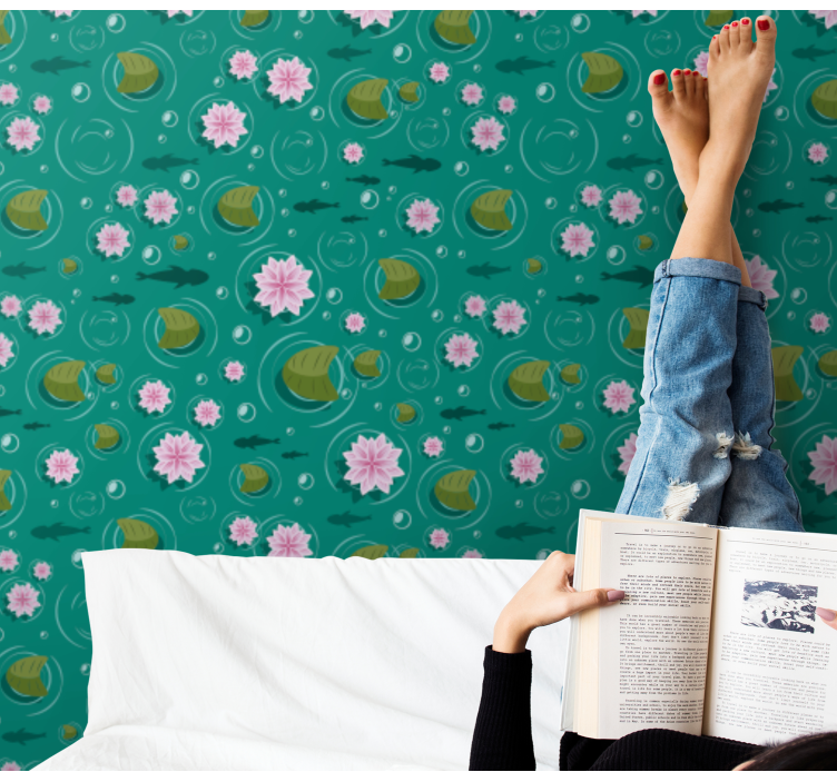 Tapete Natur wasserblüten - TenStickers