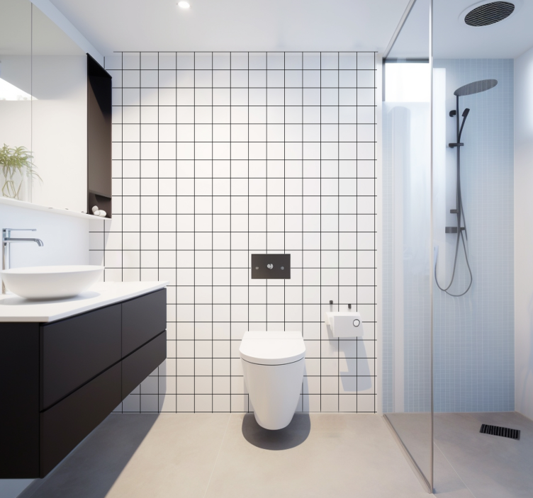 Tapete Quadrate feine Linien - TenStickers