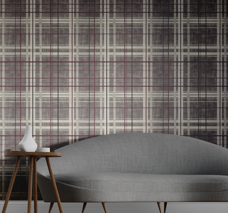 Tapete Quadrate steineffekt, schottisches muster - TenStickers