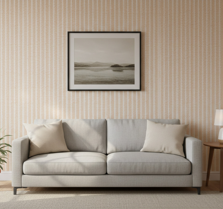 Tapete rustikal mit vertikalen braunen streifen - TenStickers