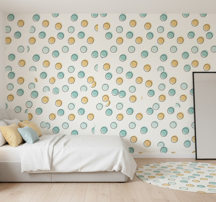 Tapete schlafzimmer bunte geometrische illustration - TenStickers
