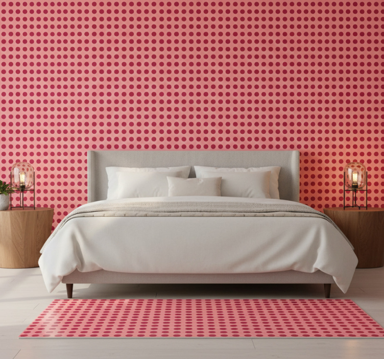 Tapete schlafzimmer geometrisches punktmuster - TenStickers