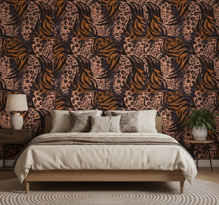 Tapete schlafzimmer im afrikanischen stil bunt abstrakt - TenStickers