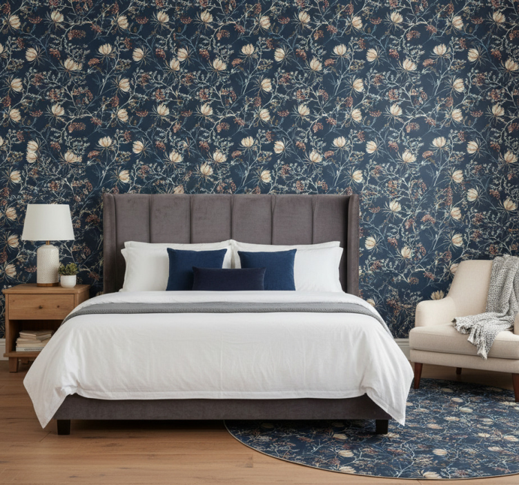 Tapete schlafzimmer im midnight restore stil - TenStickers
