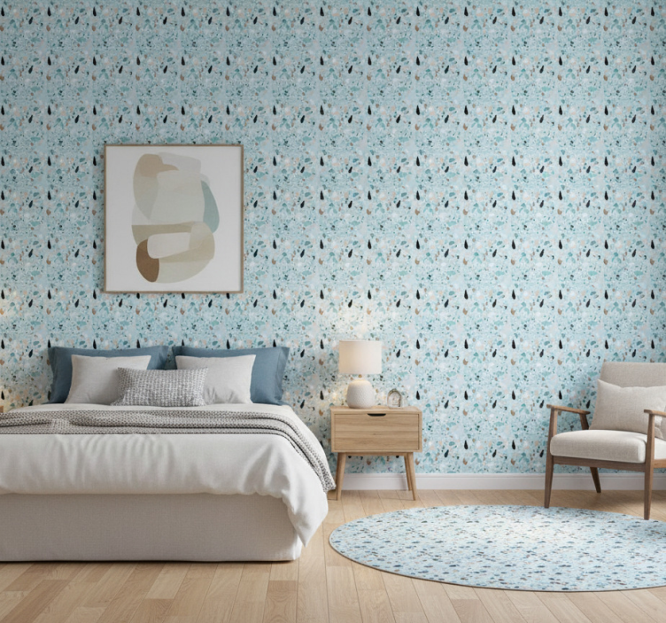Tapete schlafzimmer im terrazzo-stil - TenStickers