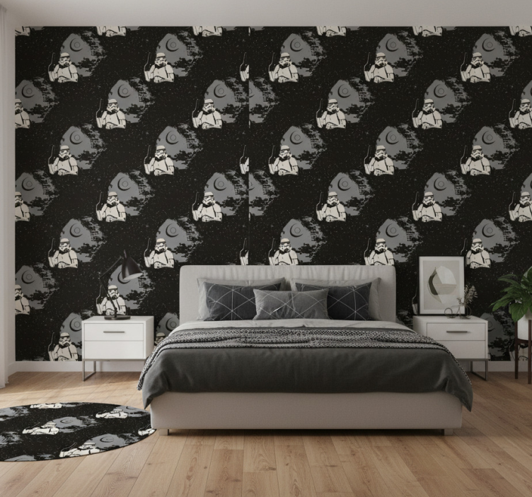 Tapete schlafzimmer im typischen whitetrooper-muster - TenStickers