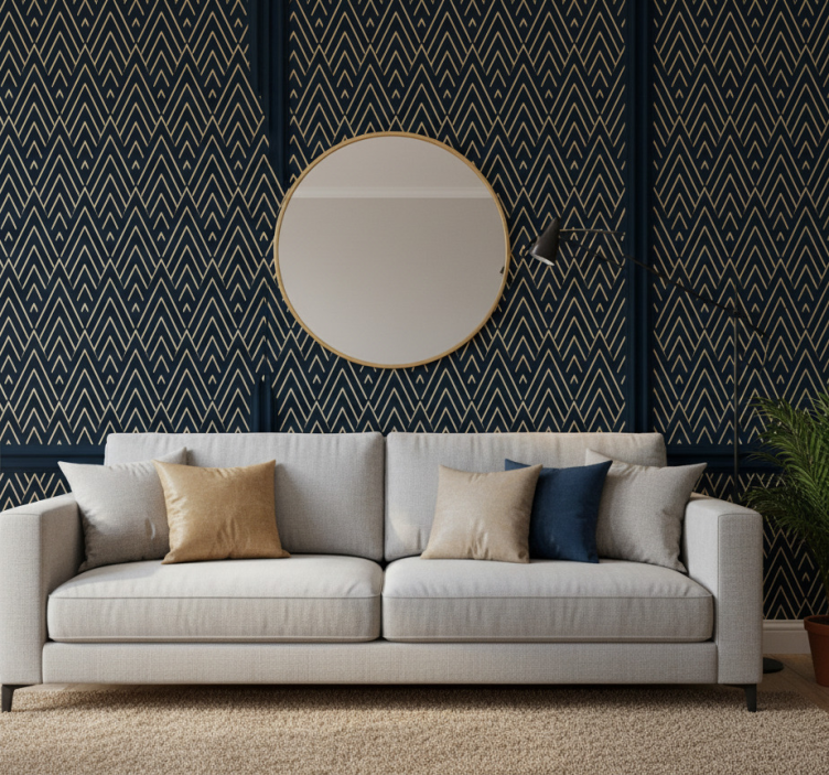 Tapete schlafzimmer mit luxuriösem paneeleffekt - TenStickers