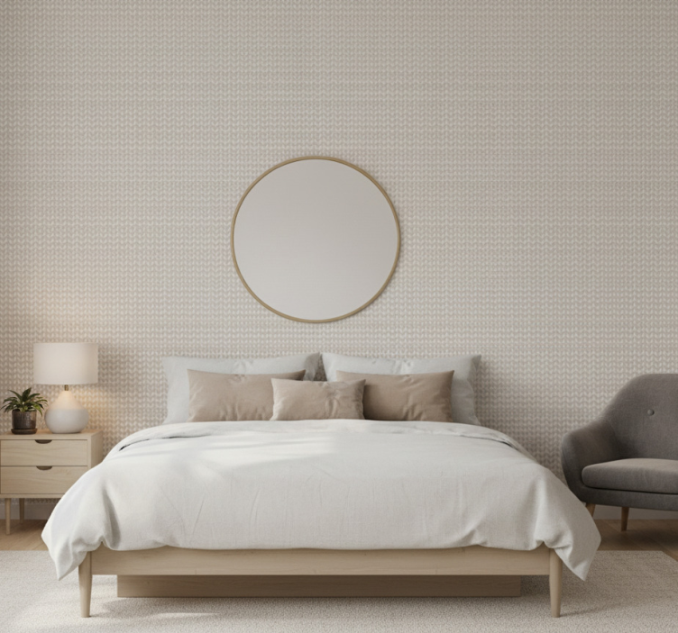 Tapete schlafzimmer mit zarten unregelmäßigen streifen - TenStickers