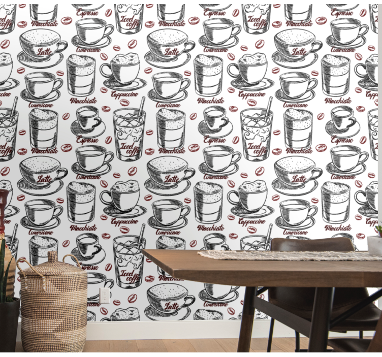Tapete Küche café-themenillustration - TenStickers