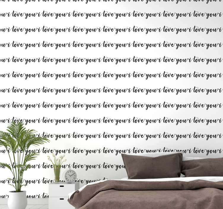 Tapete Schriftzug liebe dein leben - TenStickers