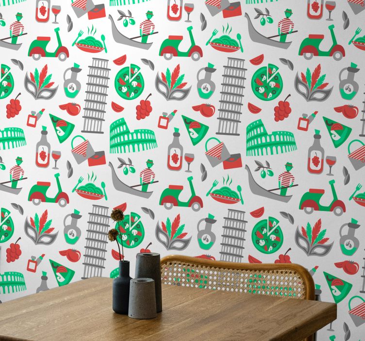 Fototapete Städte italienisches kulinarisches Abenteuer - TenStickers