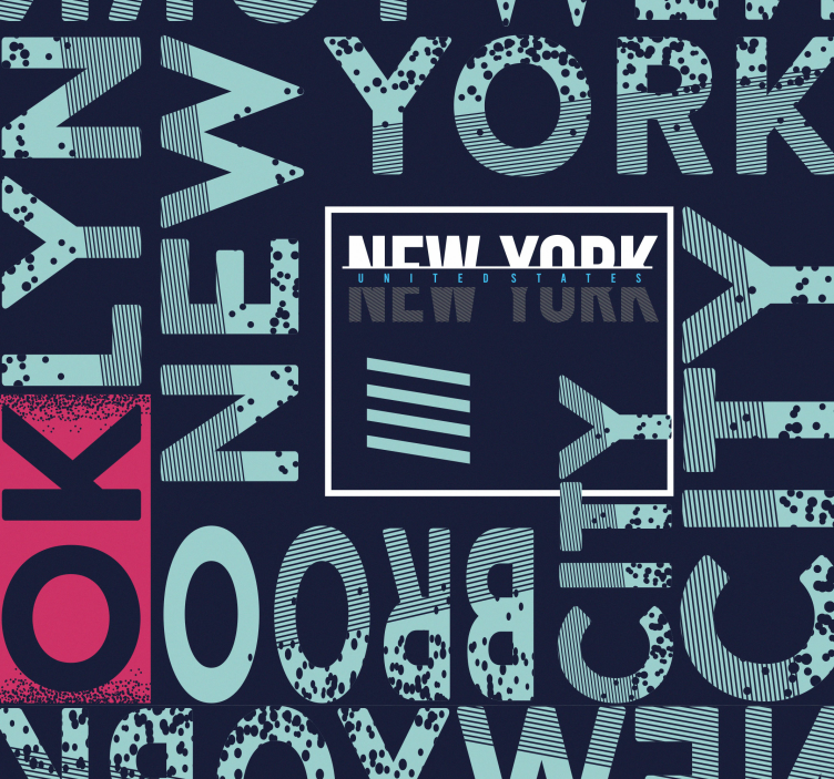 Fototapete Städte New York urbane Typografie - TenStickers