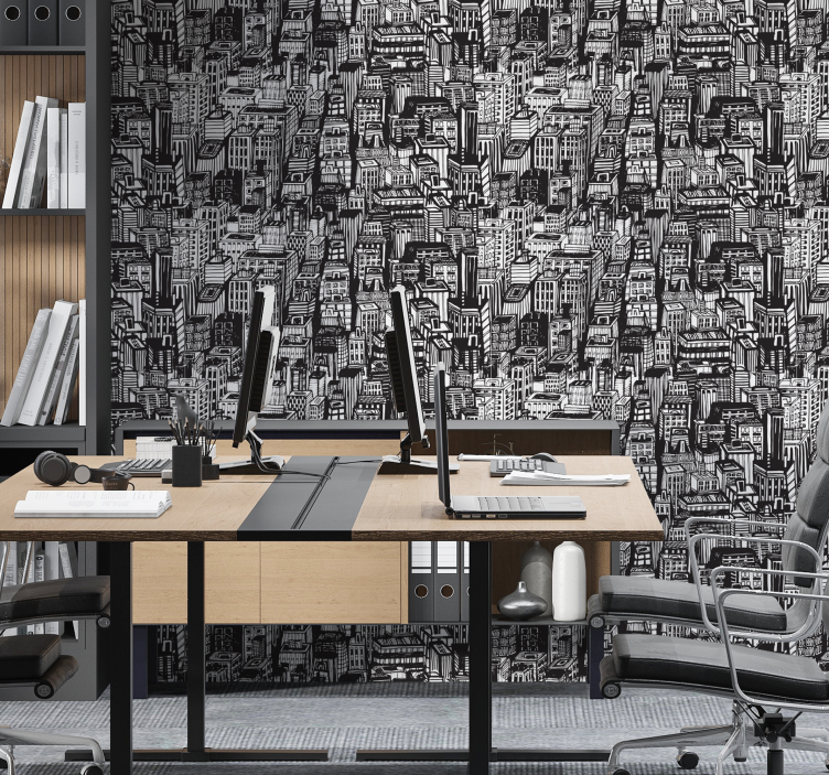 Fototapete Städte urbanes Skizzenchaos - TenStickers