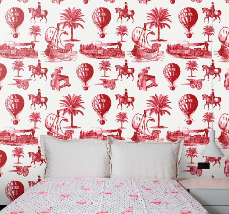 Jahrgang Tapete vintage-reiseszenen - TenStickers