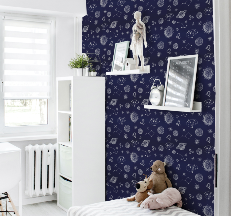 Tapete Sternenhimmel design kosmischer symbole - TenStickers