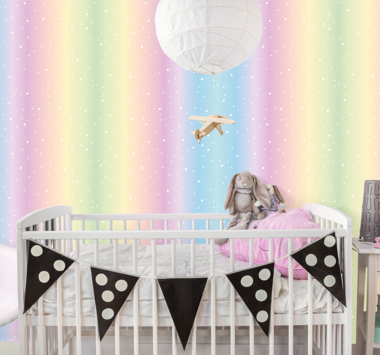 Tapete Sternenhimmel pastellfarbener sternenfarbverlauf - TenStickers