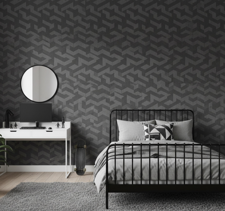 Tapete teenager geometrische dunkle formen - TenStickers