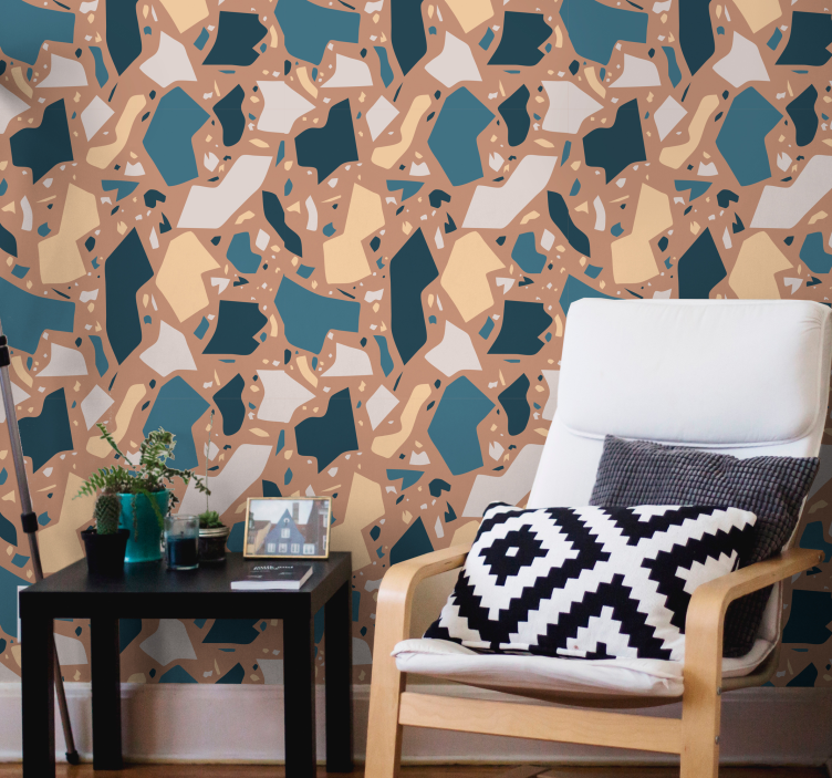 Tapete Textur abstrakte formen verschmelzung - TenStickers