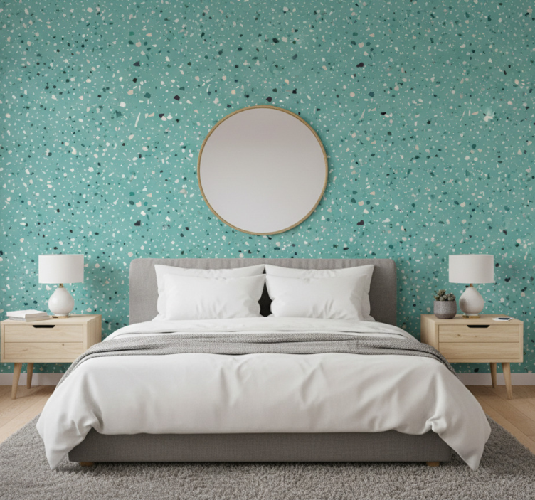 Tapete textur aquamarin terrazzo - TenStickers