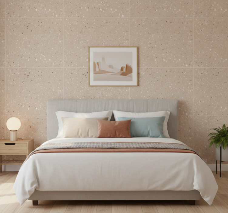 Tapete textur beige terrazzo struktur - TenStickers