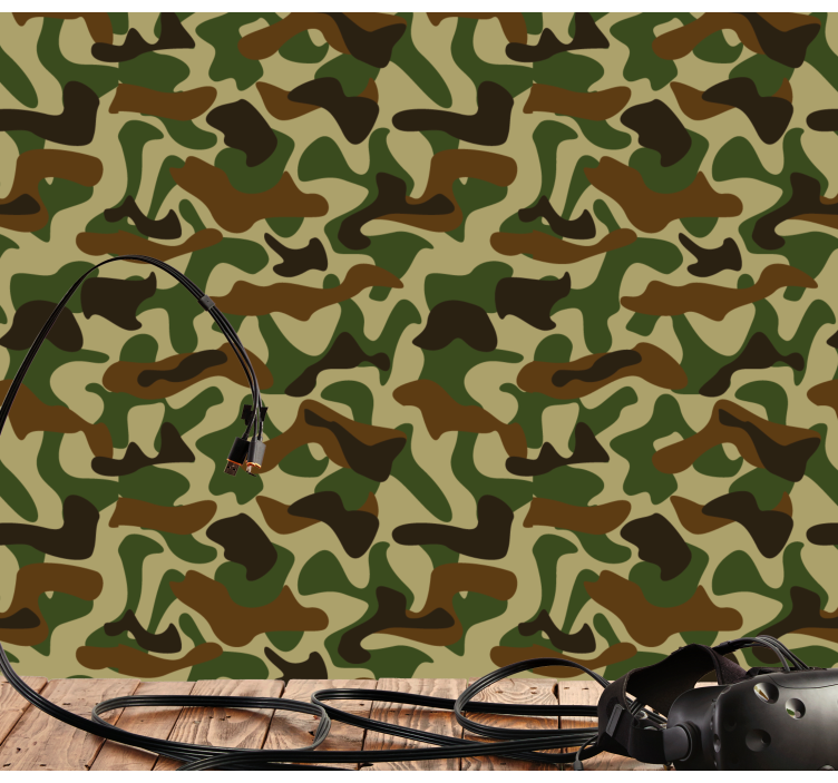 Tapete textur im camouflage-muster - TenStickers