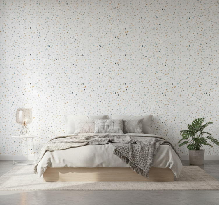 Tapete textur im nordischen terrazzo-stil - TenStickers