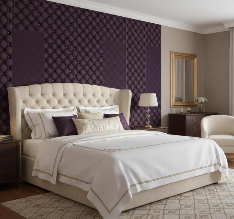 Tapete textur mit gestepptem muster - TenStickers