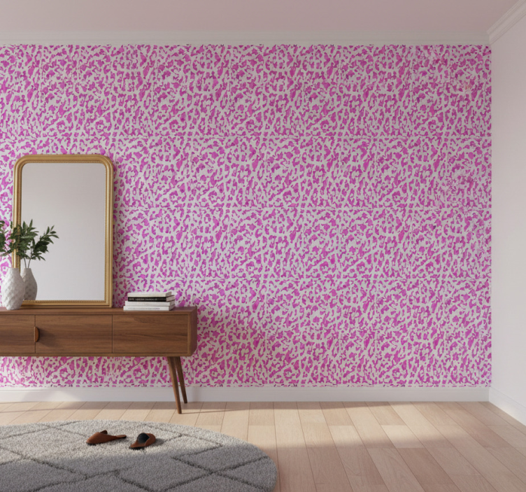 Tapete tiere fuchsia leopardenmuster - TenStickers