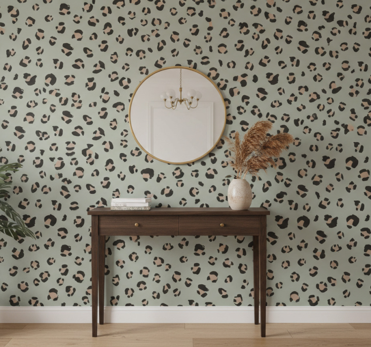 Tapete tiere im aquarell leopardenmuster - TenStickers