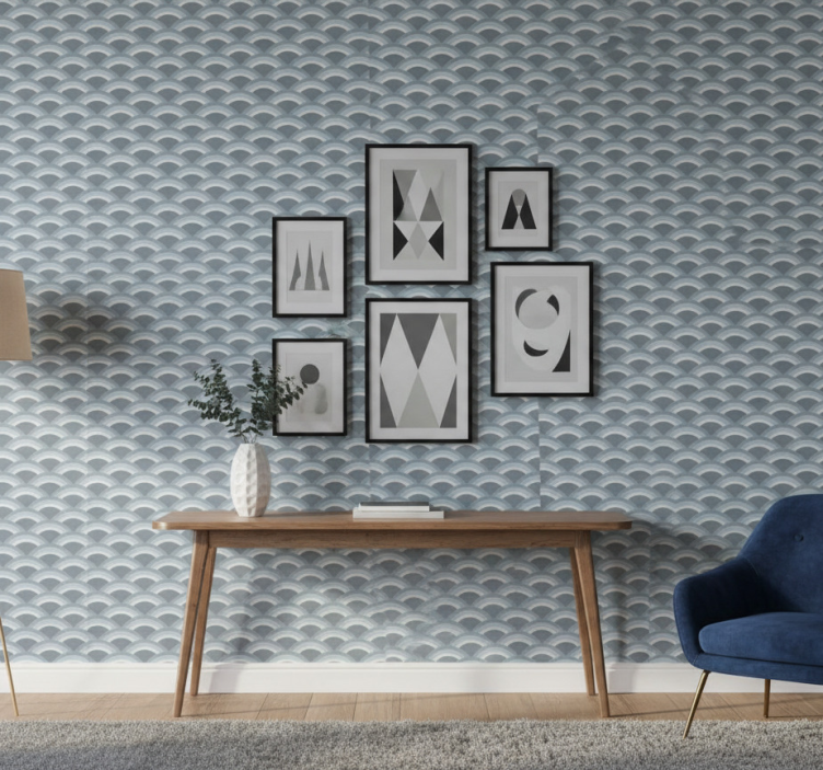 Tapete tiere in blauem schlangenhautmuster - TenStickers