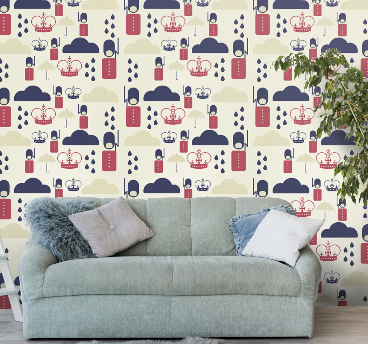 Tapete Tiere krone regen tropfen - TenStickers